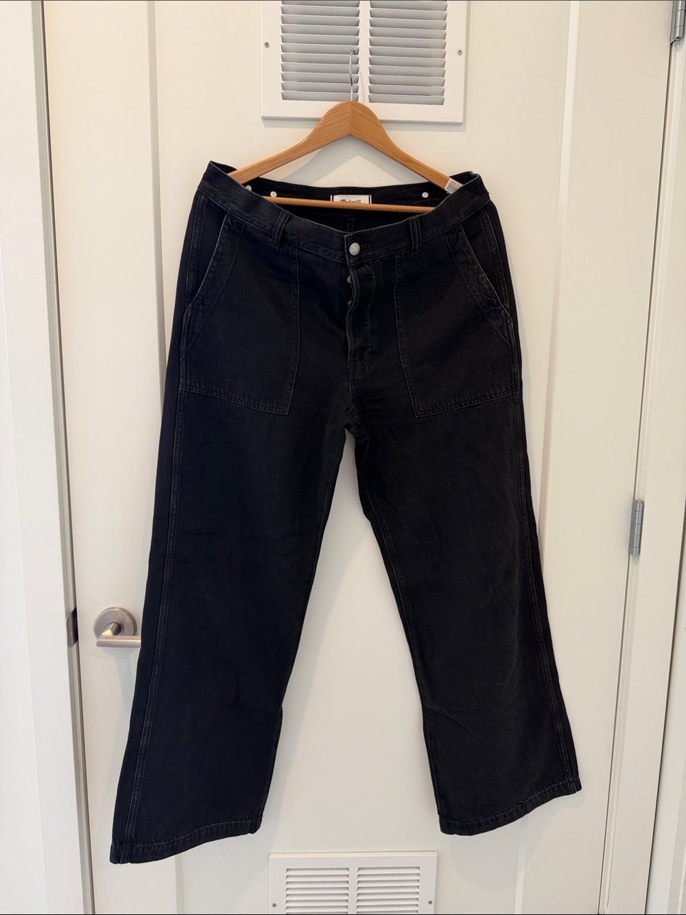 Madewell Black Utility Low-Slung Baggy Jeans